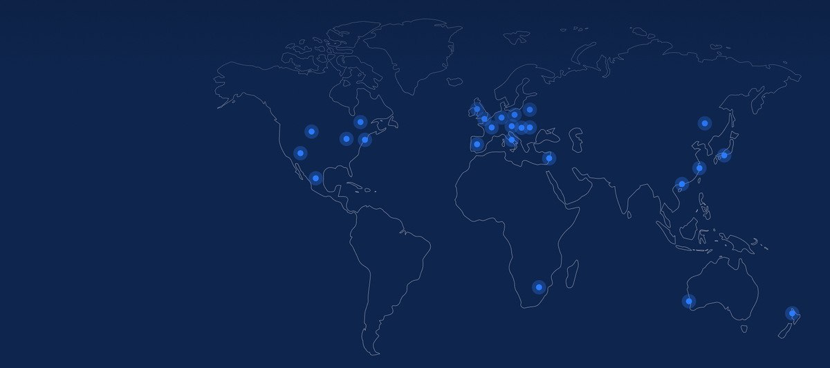 Map of major coin mints around the world